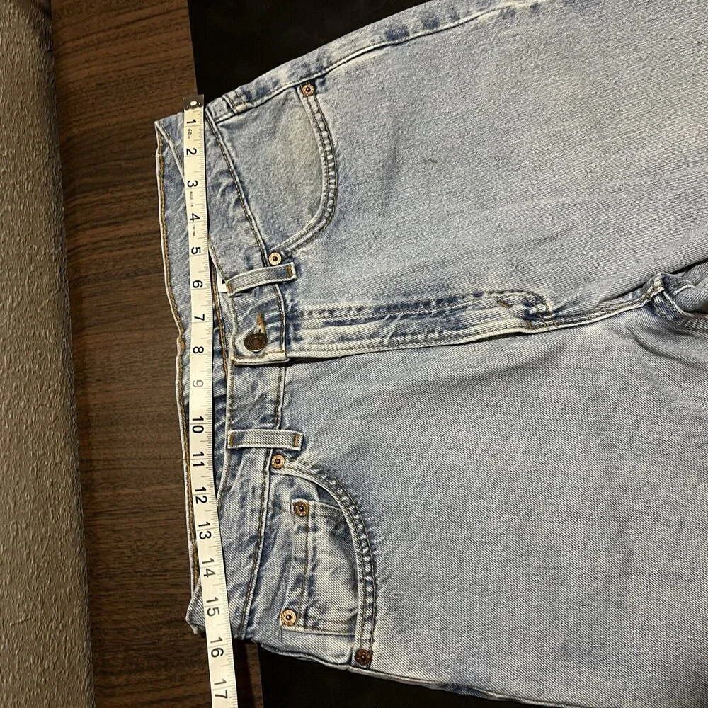 Vintage Levis USA Made Jeans 32x27 Distress 505 Stonewash Relaxed Baggy 90s Levi